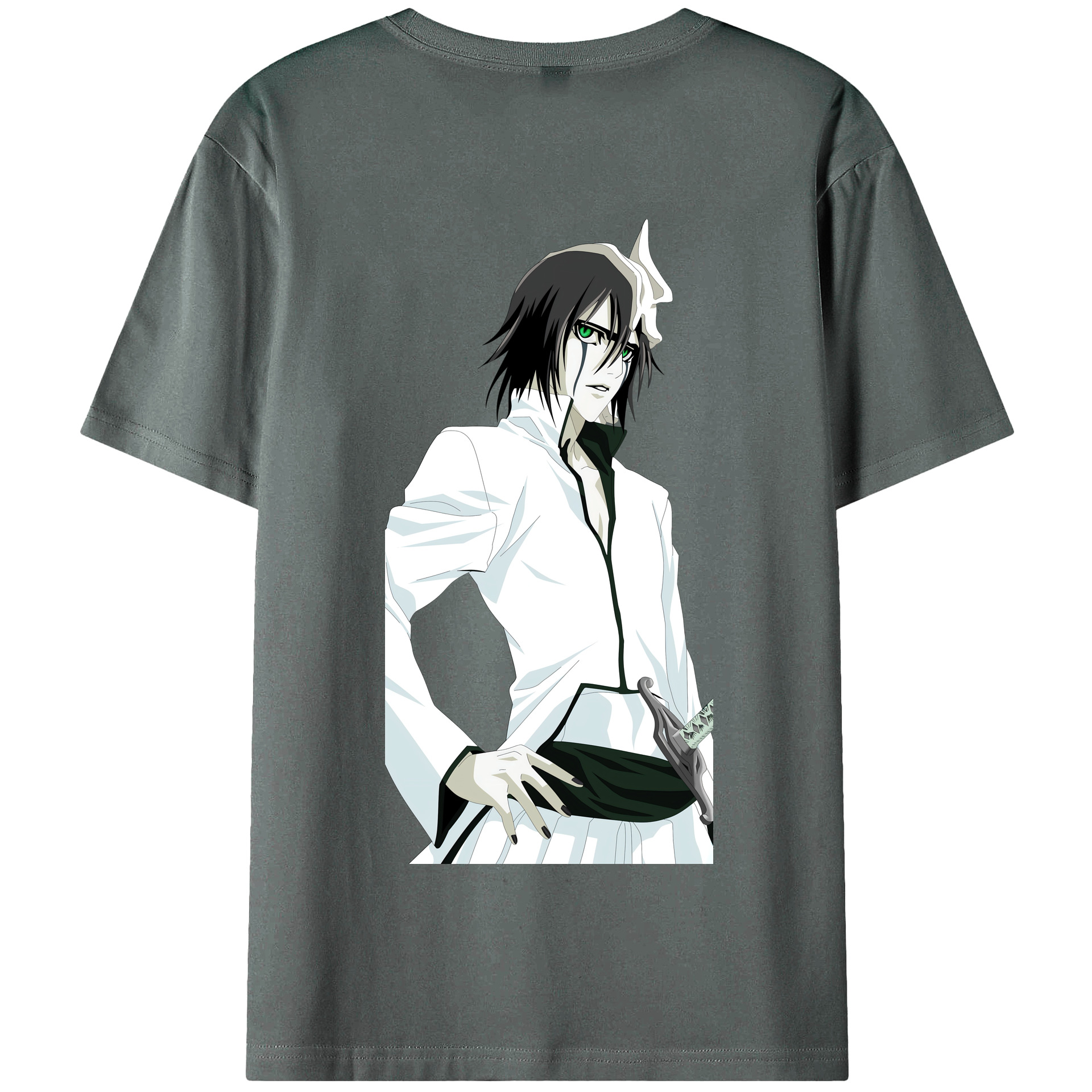 （画像用） ブリーチ ウルキオラ·シファー BLEACH Ulquiorra cifer 綿100％半袖Tシャツ（背面プリント）